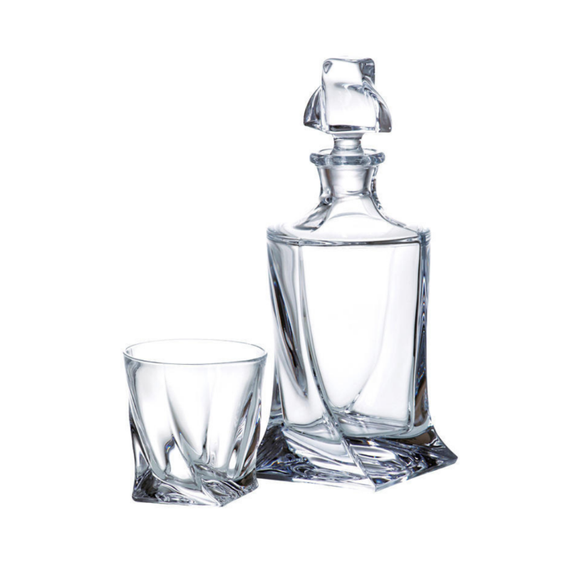 Juego de whisky Bohemia Crystal Quadro - 7 PIEZAS