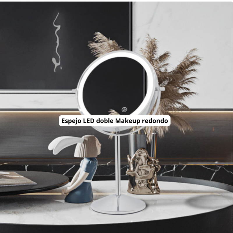 Espejo LED doble Makeup redondo - Imagen 2